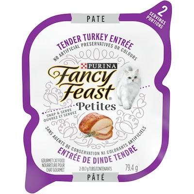 Purina Fancy Feast Petites Pâté Entrée de Dinde Tendre, Nourriture Humide pour Chats 79,4 g 79.4 g, 1,88 $/100g