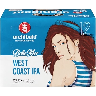 Archibald Belle mer bière forte west coast ipa (Pièce d’identité requise au moment du ramassage) 12x355.0 ml, 0,60 $/100ml
