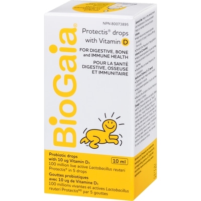 Protectis gouttes probiotiques avec 10 µg de vitamine d₃