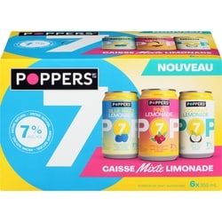 Poppers Boisson de malt alcoolisée caisse mixte limonade (Pièce d’identité requise au moment du ramassage) 6x355.0 ml, 0,66 $/100ml