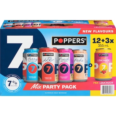 Poppers Mix Pack (ID required at pick-up) 15x355.0 ml, $0.49/100ml