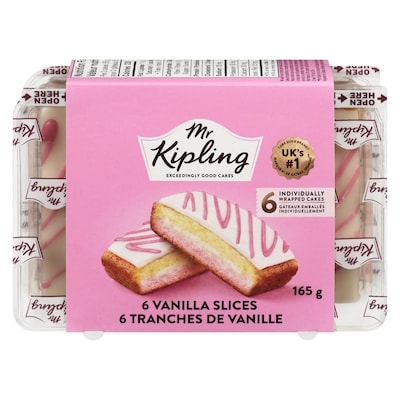 Mr. Kipling Sponge Cake Slices Vanilla 165 g, $2.12/100g