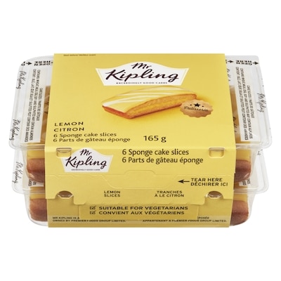 Mr. Kipling Sponge Cake Slices Lemon 165 g, $2.12/100g