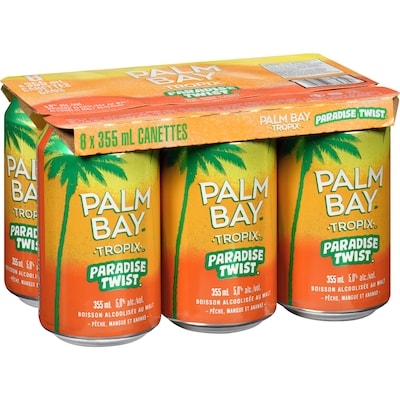 PALM BAY Tropix paradise twist boisson alcoolisée au malt (Pièce d’identité requise au moment du ramassage) 6x355.0 ml, 0,73 $/100ml