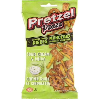Exclusive Brands Seasoned Pretzel Pieces Sour Cream & Chive (Case) 12x56.0 g, $2.45/100g