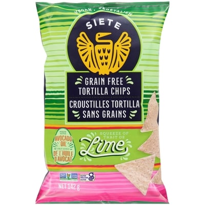 Siete Croustilles Tortilla Sans Grains - Citron vert 142 g, 4,57 $/100g