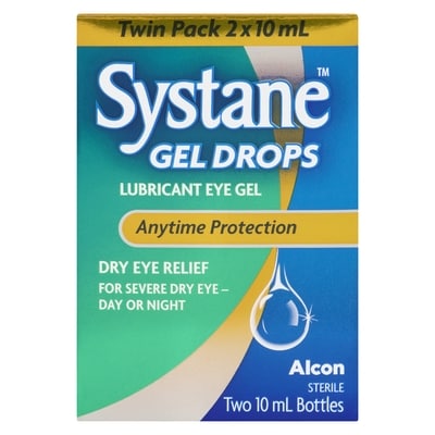 Gel Drops Lubricant Eye Gel Anytime Protection Sterile Twin Pack