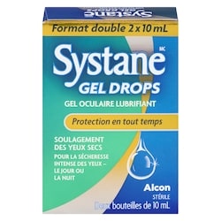 Systane Gel drops gel oculaire lubrifiant protection en tout temps stérile format double 20 ml, 112,45 $/100ml