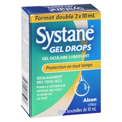 Gel drops gel oculaire lubrifiant protection en tout temps stérile format double