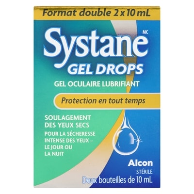 Gel drops gel oculaire lubrifiant protection en tout temps stérile format double