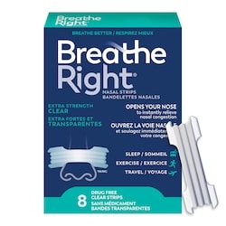 Breathe Right Bandelettes nasales Transparentes, extra fortes 8 ea, 1,12 $/1ch