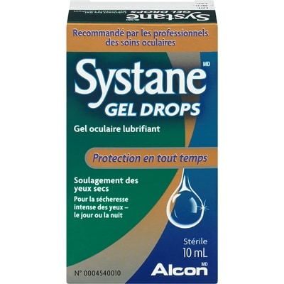 Systane Gel drops gel oculaire lubrifiant protection en tout temps stérile 10 ml, 139,90 $/100ml