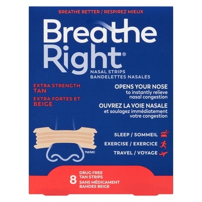 Bandelettes Nasales, Plus Fortes, Beige, 8 Bandelettes Beiges