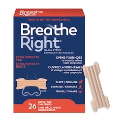 Breathe Right Bandelettes nasales Transparentes, extra fortes 26 ea, 0,77 $/1ch