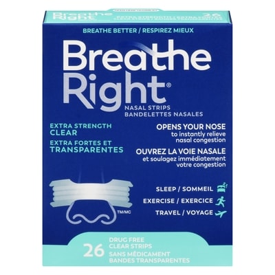Breathe Right Extra Clear Nasal Strips 26 ea, $0.88/1ea