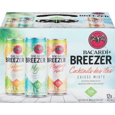 Bacardi Cocktail en emballage mixte (Pièce d’identité requise au moment du ramassage) 12x355.0 ml, 0,61 $/100ml
