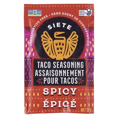 Siete Taco Seasoning Spicy 37 g, $8.08/100g