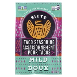 Siete Assaisonnement pour tacos doux 37 g, 9,46 $/100g