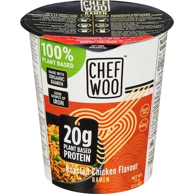 Chef Woo Roasted Chicken Ramen Cups 71 g, $3.51/100g