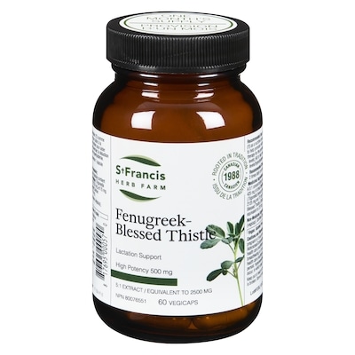 St Francis Herb Farm Fenugreek-Blessed Thistle High Potency 500 Mg 60 ea, $0.50/1ea
