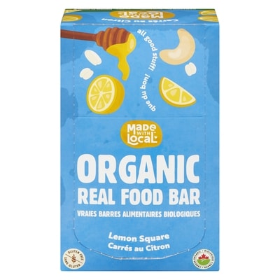 Made with Local Real Food Bar Lemon Square (Case) 12x53.0 g, $5.50/100g