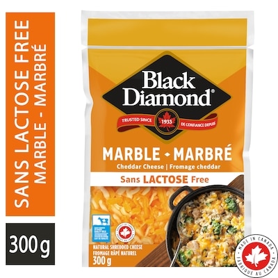 Black Diamond Lactose Free Marble Cheddar Cheese 300 g, $2.16/100g