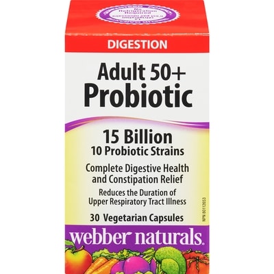 Webber Naturals Adult 50+ Probiotic 15 Billion 30 ea, $0.52/1ea