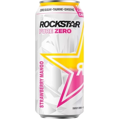 Rockstar Pure Zero Strawberry Mango Energy Drink 473 ml, $0.84/100ml