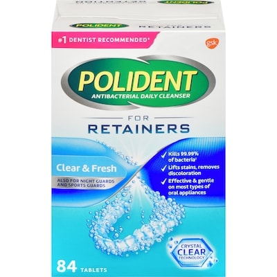 Polident Antibacterial Daily Cleanser For Dentures Retainers Triple Mint Fresh 84 ea, $0.11/1ea