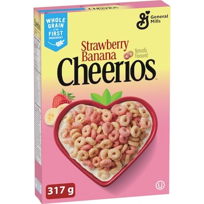 General Mills Strawberry Banana Breakfast Cereal, Whole Grains 317 g, $1.83/100g