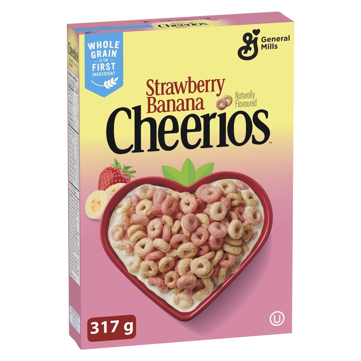 General Mills Strawberry Banana Breakfast Cereal, Whole Grains