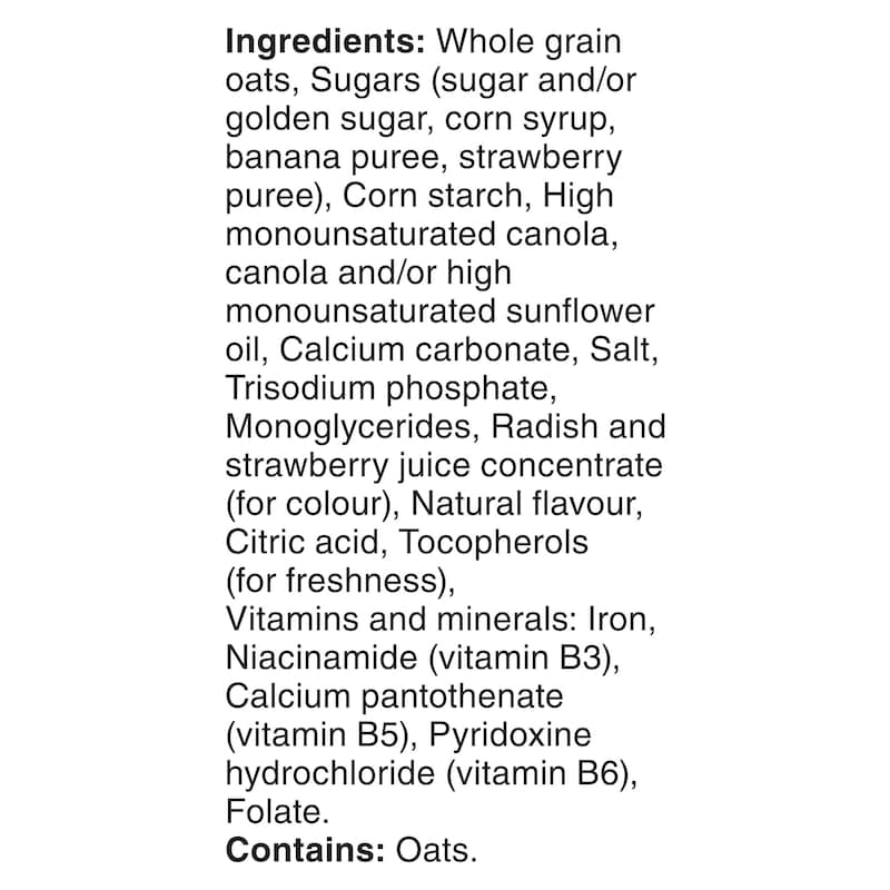 Strawberry Banana Breakfast Cereal, Whole Grains