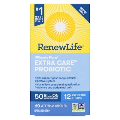 Ultimate Flora Extra Care Probiotic, 50 Billion Active Cultures, 60 Vegetarian capsules