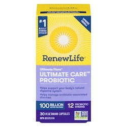 Ultimate Flora Ultimate Care Probiotic, 100 Billion Active Cultures, 30 Vegetarian capsules