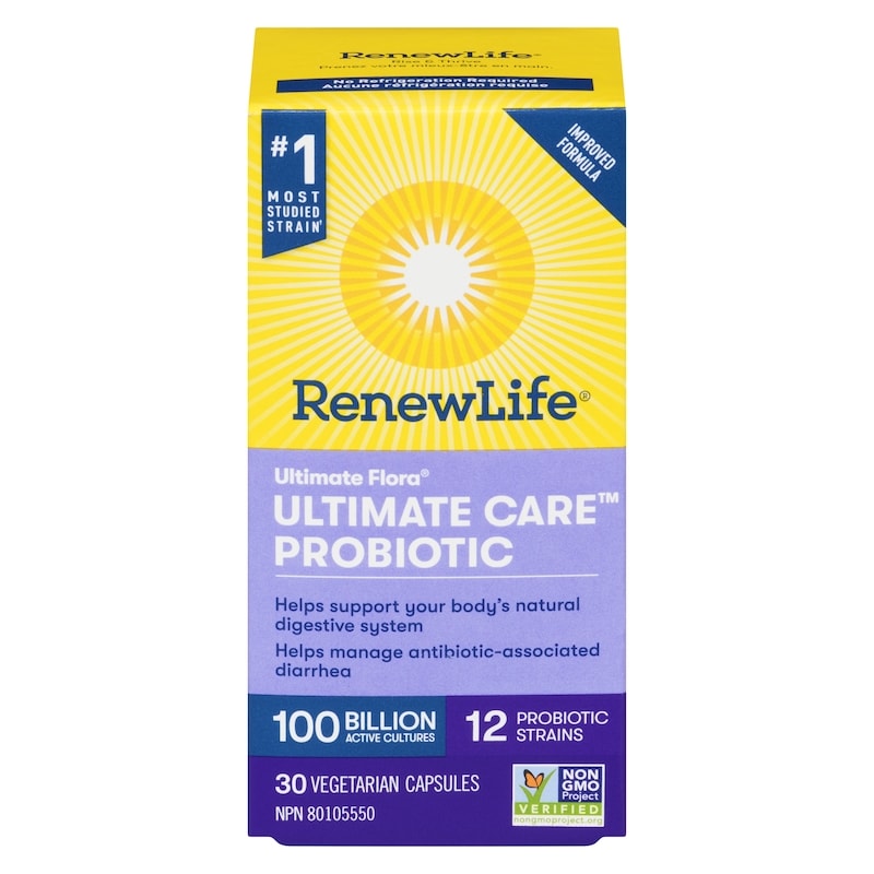 Ultimate Flora Ultimate Care Probiotic, 100 Billion Active Cultures, 30 Vegetarian capsules