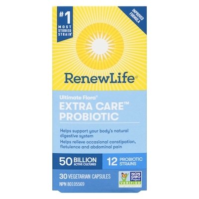 Ultimate Flora Extra Care Probiotic, 50 Billion Active Cultures, 30  Vegetarian capsules