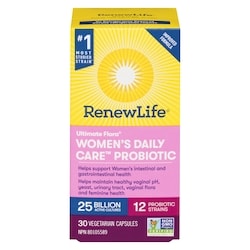 Ultimate Flora Women's Daily Care Probiotic, 25 Billion Active Cultures, 30 Vegetarian capsules