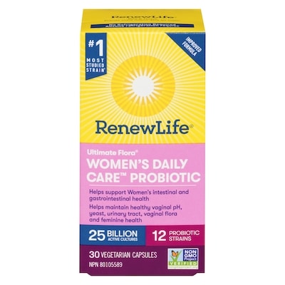 Renew Life Ultimate Flora Women's Daily Care Probiotic, 25 Billion Active Cultures, 30 Vegetarian capsules 30 ea, $1.37/1ea