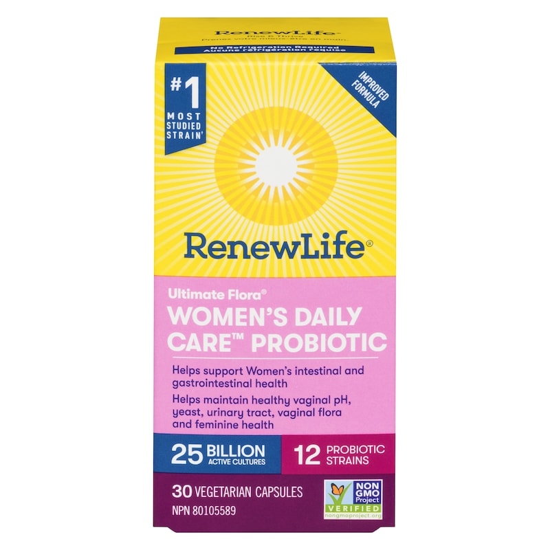 Ultimate Flora Women's Daily Care Probiotic, 25 Billion Active Cultures, 30 Vegetarian capsules