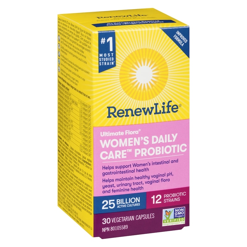 Ultimate Flora Women's Daily Care Probiotic, 25 Billion Active Cultures, 30 Vegetarian capsules
