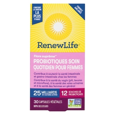 Supplément de probiotiques Flore suprêmeMC Soin quotidien pour femmes, 25 milliards de cultures actives