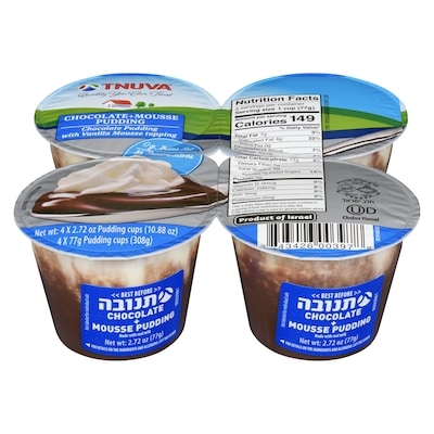 Tnuva Chocolate + Mousse Pudding 308 g, $4.44/100g