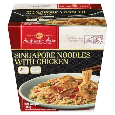 Charoen Pokphand Authentic Asia Singapore Noodles With Chicken Spicy 300 g, $1.76/100g
