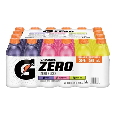 Gatorade Zero variety saveurs 24x591.0 ml, 0,15 $/100ml