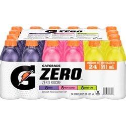 Gatorade Zero variety saveurs 24x591.0 ml, 0,18 $/100ml