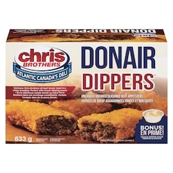 Donair Dippers Uncooked Breaded Seasoned Beef Cutlettes