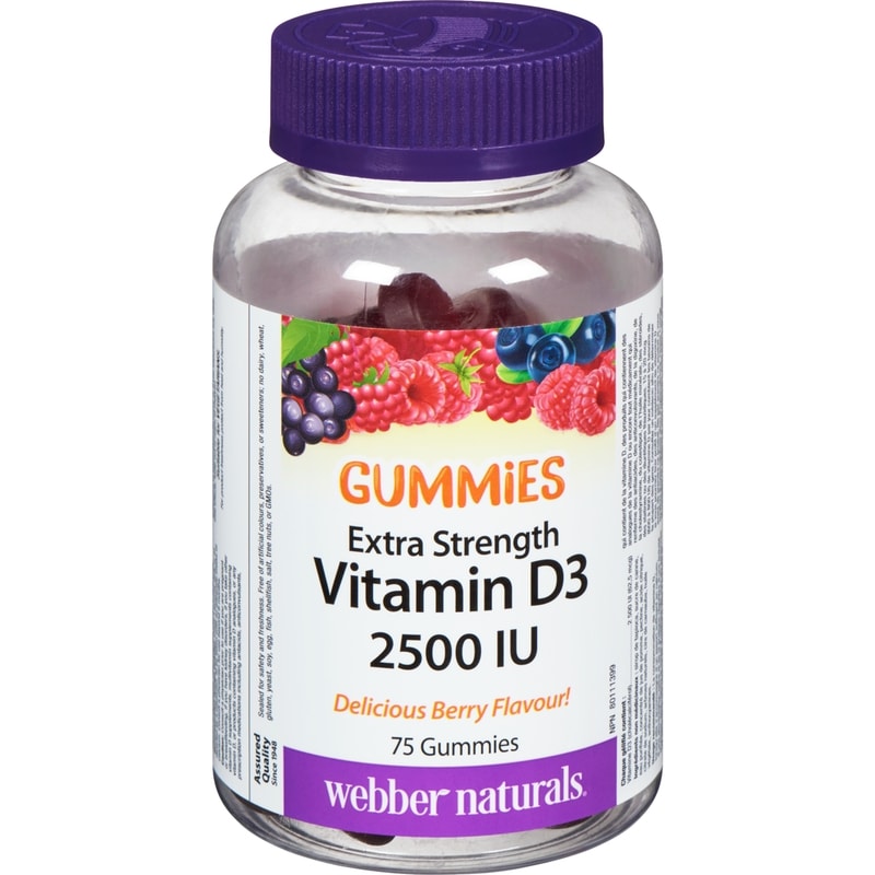 Gummies Vitamin D3 Extra Strength 2500 Iu