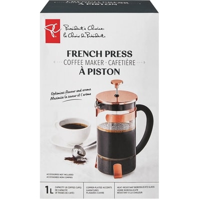 President's Choice Copper French Press 1 ea, $25.00/1ea