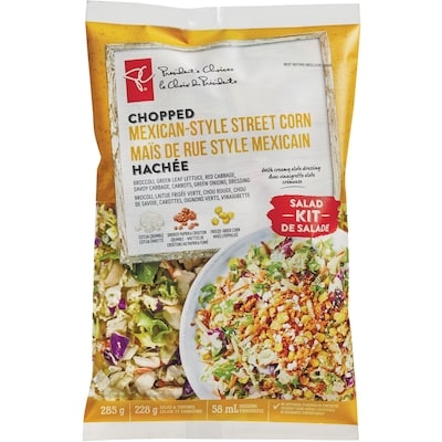 President's Choice Chopped Mexican Style Street Corn Salad Kit 285 g, $2.28/100g