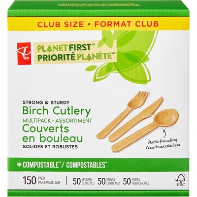 President's Choice Planet First Birch Cutlery Multipack, 150-Pack 150 ea, $0.09/1ea